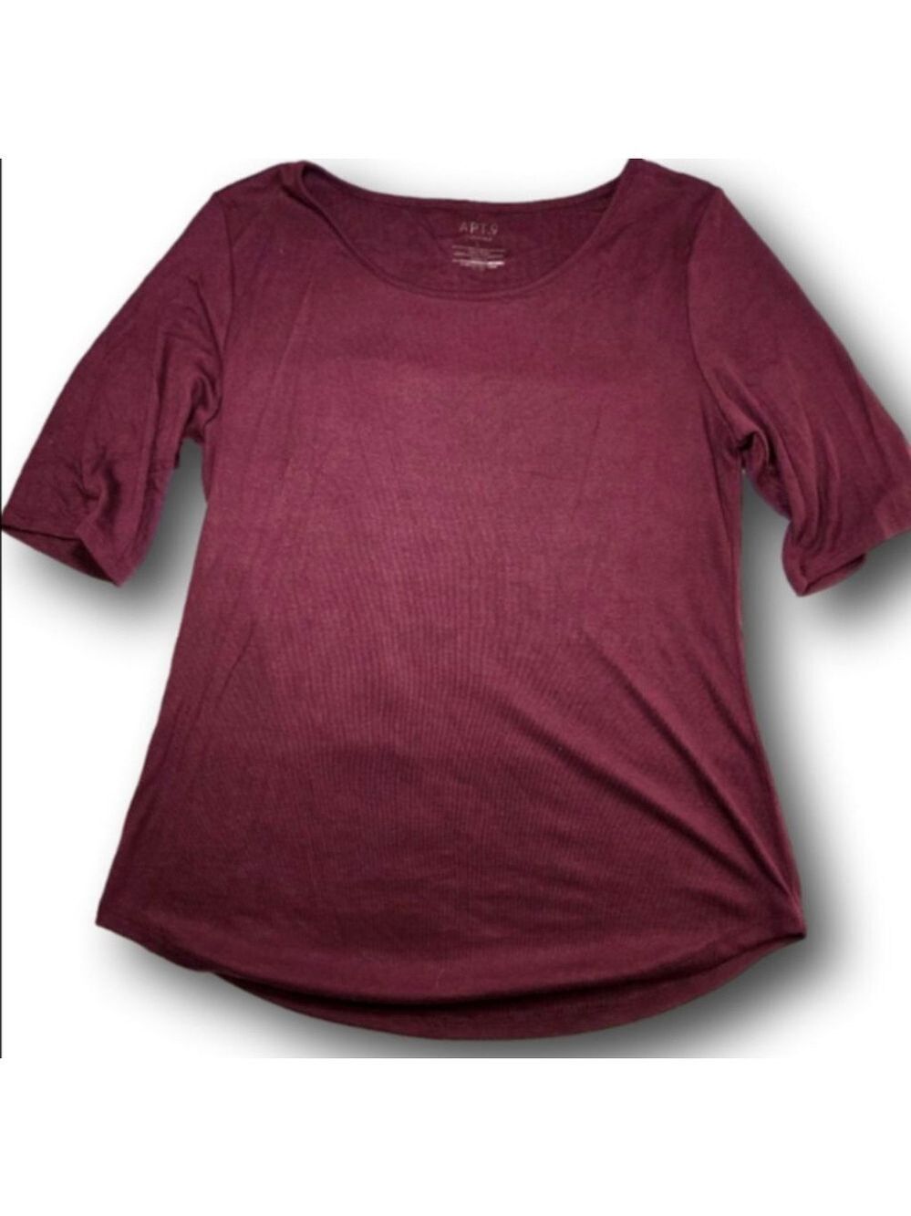 Women's APT.9 Maroon Short Sleeve Tee L